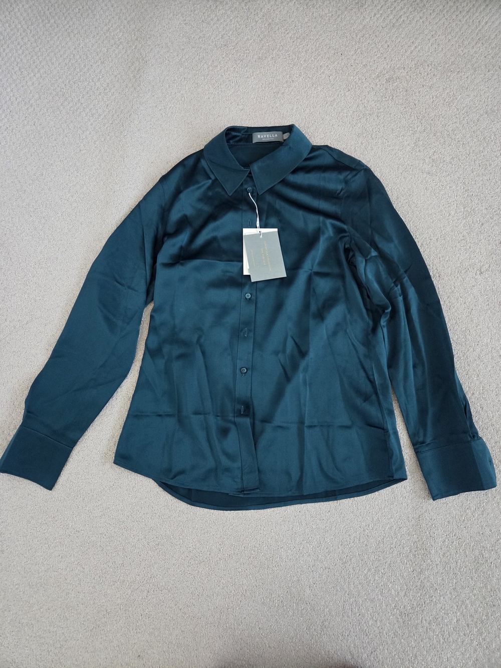 NWT Ravella Monaco Emerald Green Silk - Picture 4 of 7
